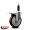 Service Caster 5'' Maroon Poly Swivel 1'' Expanding Stem Caster Total Lock Brake SCC-EXTTL20S514-PPUB-MRN-1 - alternate 3
